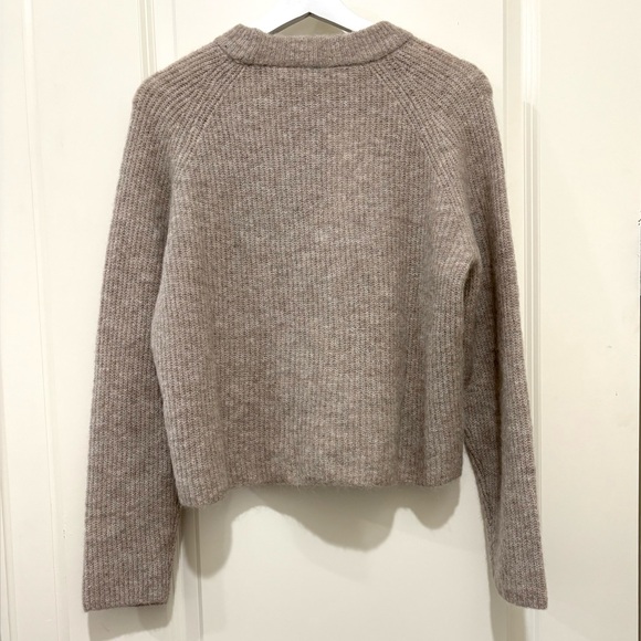 ZARA WOOL AND ALPACA Crewneck Long Sleeve Sweater Size L NWT - Picture 6 of 6
